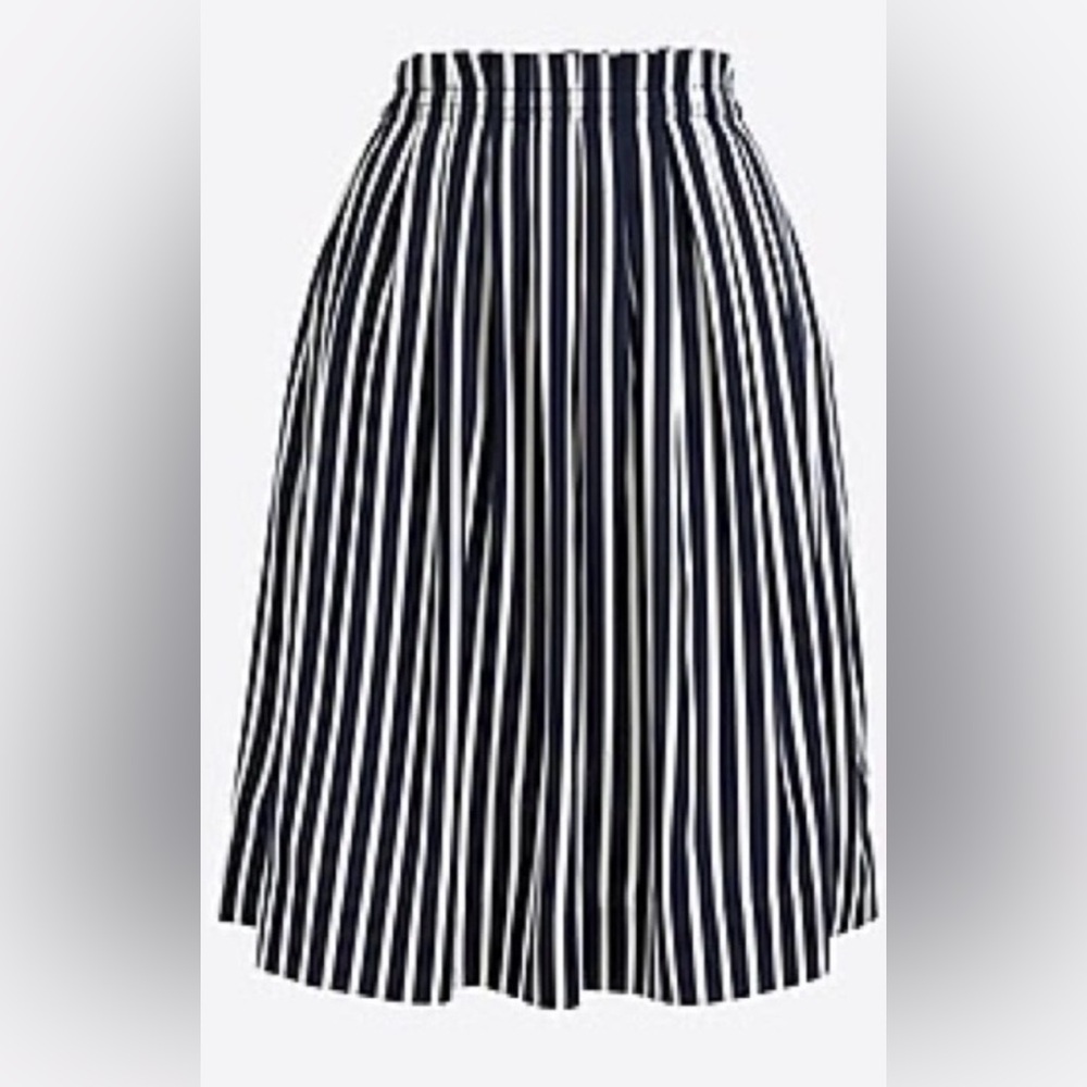 J.Crew and White Striped Midi Skirt size 6